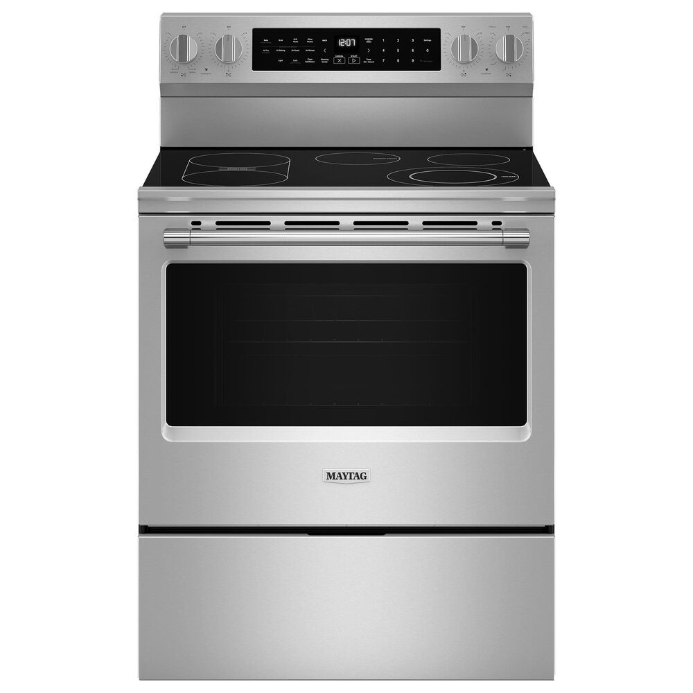 Maytag 5.3 Cu. Ft. Freestanding Electric Range with Grill Mode in Fingerprint Resistant Stainless Steel, , large