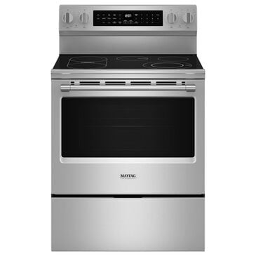 Maytag 5.3 Cu. Ft. Freestanding Electric Range with Grill Mode in Fingerprint Resistant Stainless Steel, , large