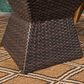 Hearth and Haven Calhoun Outdoor Square End Table in Brown, , large