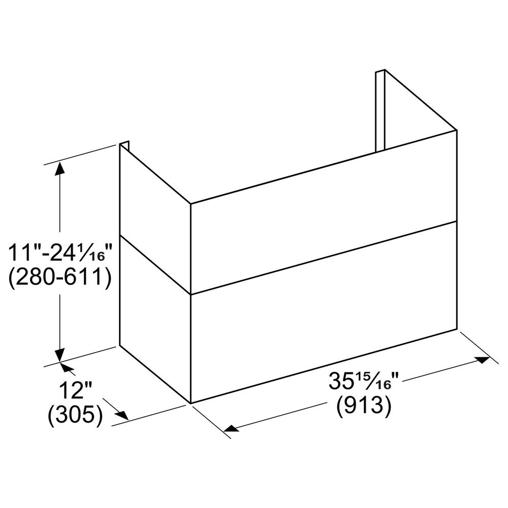 Thermador 8&#39;-9&#39; Duct Cover for 36&quot; Pro Wall Hoods in Stainless Steel, , large