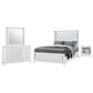Global Furniture USA Alina 4-Piece Full Upholstered Panel Bedroom Set in White, , large