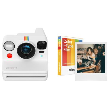 Polaroid Now+ Generation 3 Instant Camera with Color Film Bundle (8 Photos) in White, , large