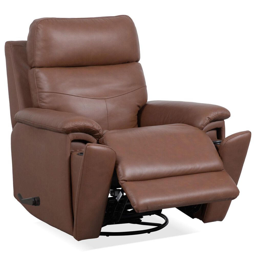 Flexsteel Refined Manual Swivel Gliding Recliner in Hickory, , large