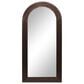 Garber Collection 68" Arch Wood Frame Cheval Mirror in Dark Brown, , large
