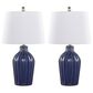 LumiSource Rockwell Table Lamp in Dark Blue and Polished Nickel (Set of 2), , large
