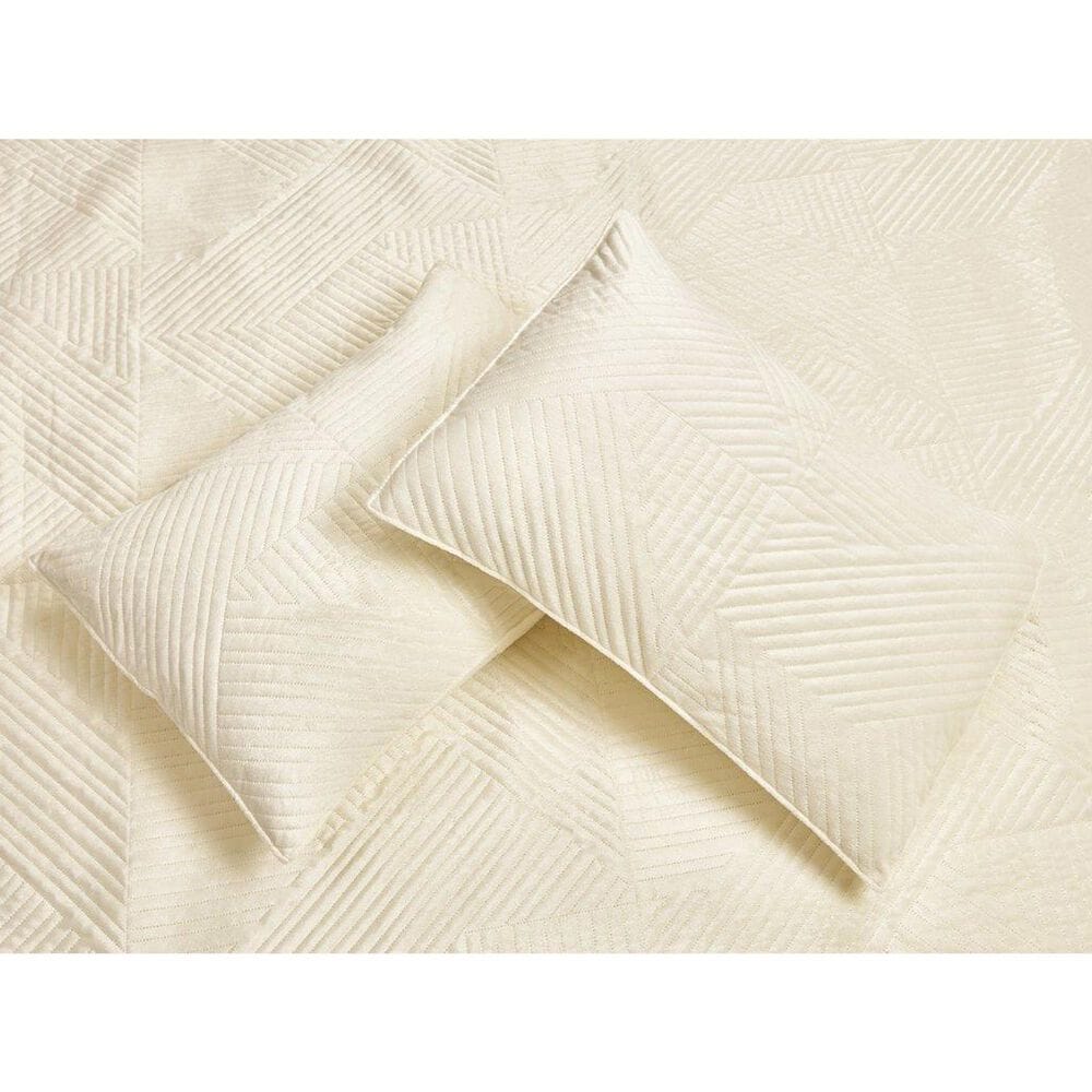 Duke Imports Virah Bella Micromink 3-Piece Full/Queen Quilt Set in Striped Ivory Weave, , large