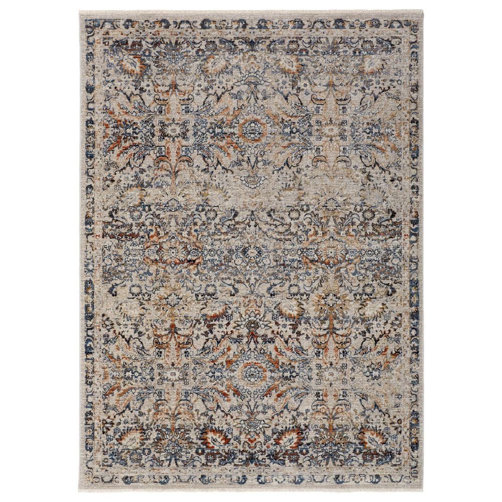 Feizy Kaia 7"10" x 9"6" Blue and Multicolor Area Rug, , large