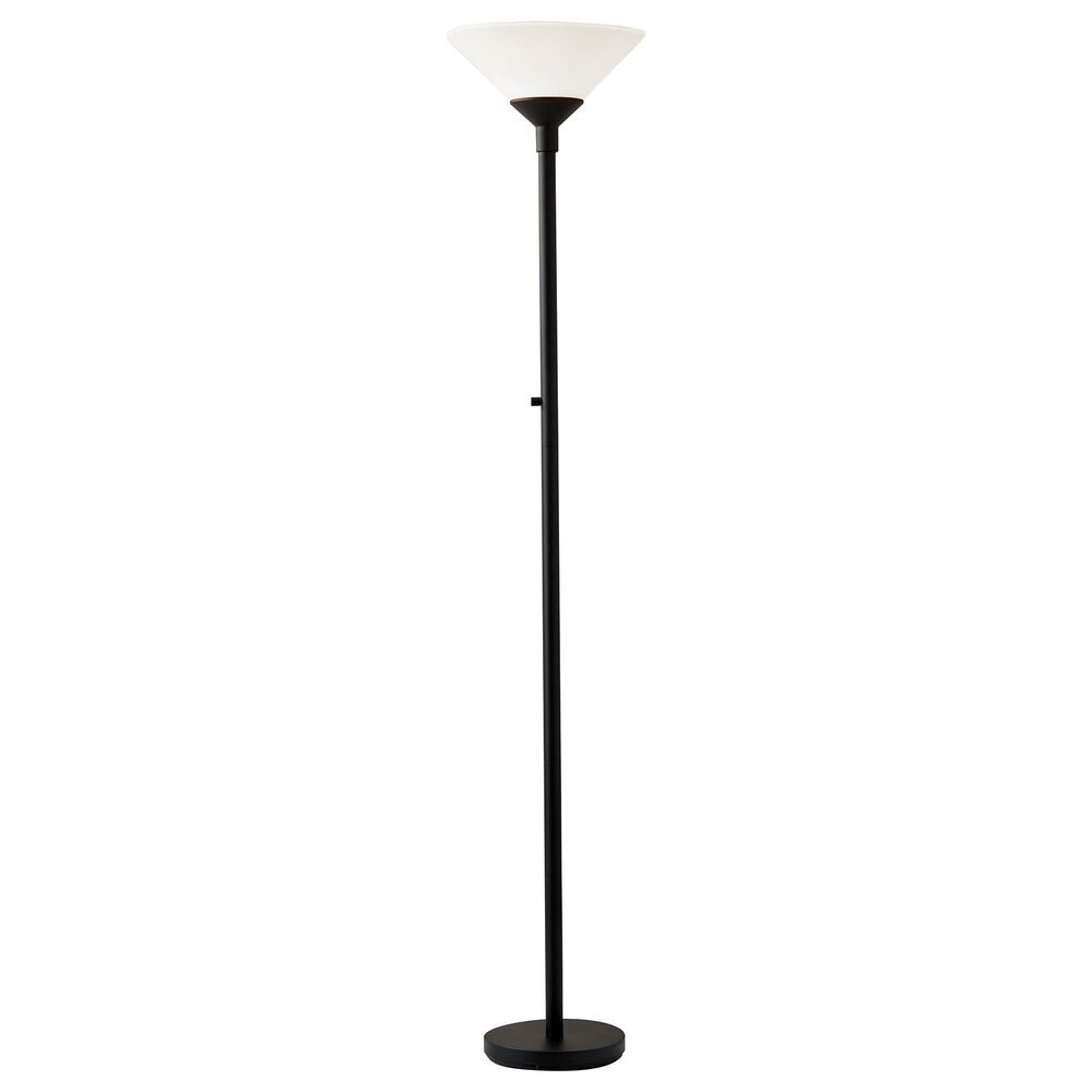 Adesso Aries Torchiere in Black, , large