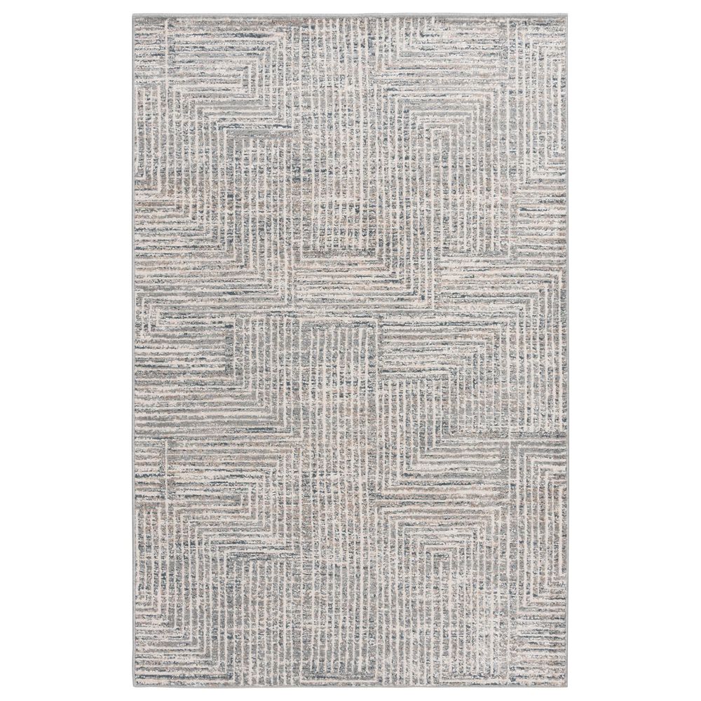 Central Oriental Heirloom Odette Sky Blue and Navajo White 9"10" x 12"10" Area Rug, , large