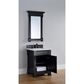 James Martin Vanities Brookfield 26" Single Bathroom Vanity in Antique Black with 3 cm White Zeus Quartz Top and Rectangular Sink, , large