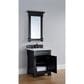 James Martin Vanities Brookfield 26" Single Bathroom Vanity in Antique Black with 3 cm White Zeus Quartz Top and Rectangular Sink, , large