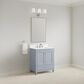 37B Claudine 30" Single Bathroom Vanity in Soft Blue with Glossy White Composite Stone Top and Backsplash, , large