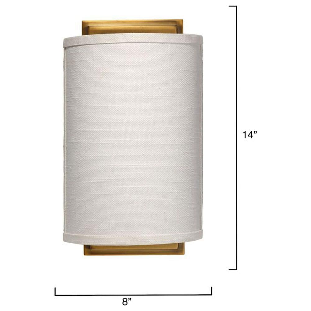 Jamie Young Direct Ship Ridgely 1-Light Linen Wall Sconce in White, , large