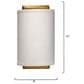 Jamie Young Direct Ship Ridgely 1-Light Linen Wall Sconce in White, , large