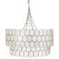 Creative Coop Carlisle 2-Tier Honeycomb Chandelier with Matte Silver Shade, , large