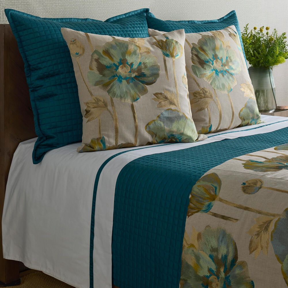 Ann Gish Opium 14" x 14" Square Throw Pillow in Azure, , large
