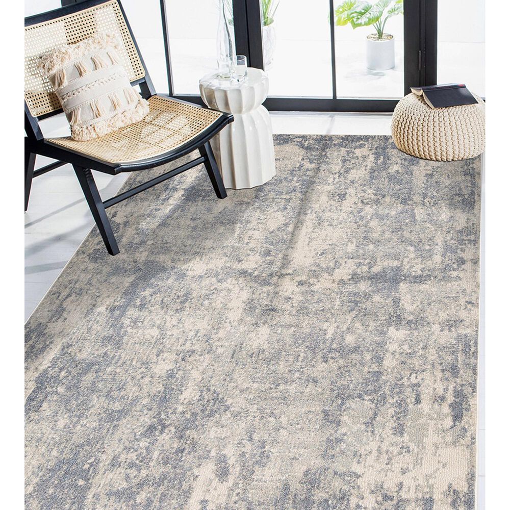 Amer Rugs Jordan 6&#39;7&quot; x 9&#39; Light Gray Area Rug, , large
