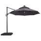 Furniture of America Zora 10" Octagon Double Top Patio Umbrella without Base in Gray, , large