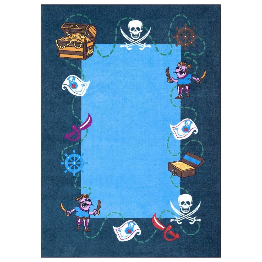 nuLOOM Giza MCGZ20A 3'3" x 5' Blue Kids Rug, , large