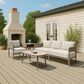 Zuo Modern Foret Patio Coffee Table in Brown, , large