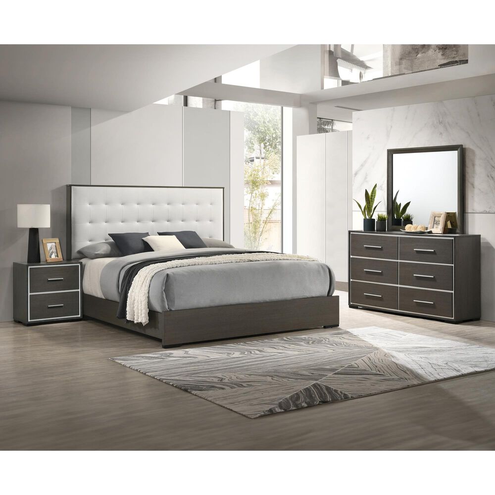 Crown Mark Sharpe Nightstand in Gray Brown, , large