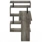 HOMLUX 5-Tier Shelves L-Shape Computer Desk in French Oak Grey and Black, , large