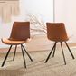 Safavieh Terra Accent Chair in Light Brown/Black (Set of 2), , large