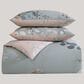 BEBEJAN Peach Leaves on Sage 5-Piece King Comforter Set in Sage Green, Bronze Peache and Beige, , large