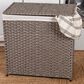 Household Essentials Handwoven Laundry Hamper with Lid and Removable Liner Bag in Gray, , large