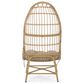 Hearth and Haven Elon Cocoon Outdoor Chair with Light Brown Cushion in Brown, , large