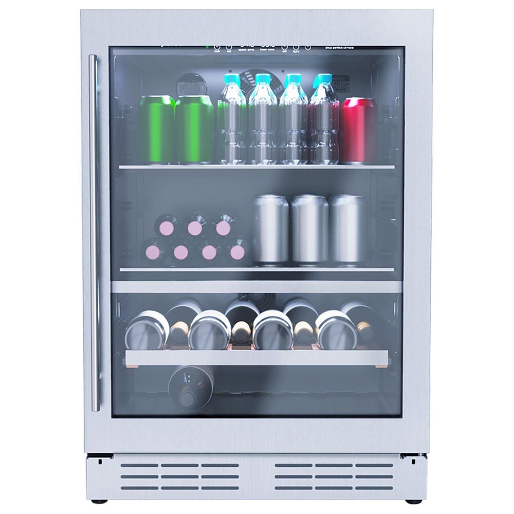 Elica 4.8 Cu. Ft. Glass Door Beverage Center with Door Alarms in Stainless Steel, , large