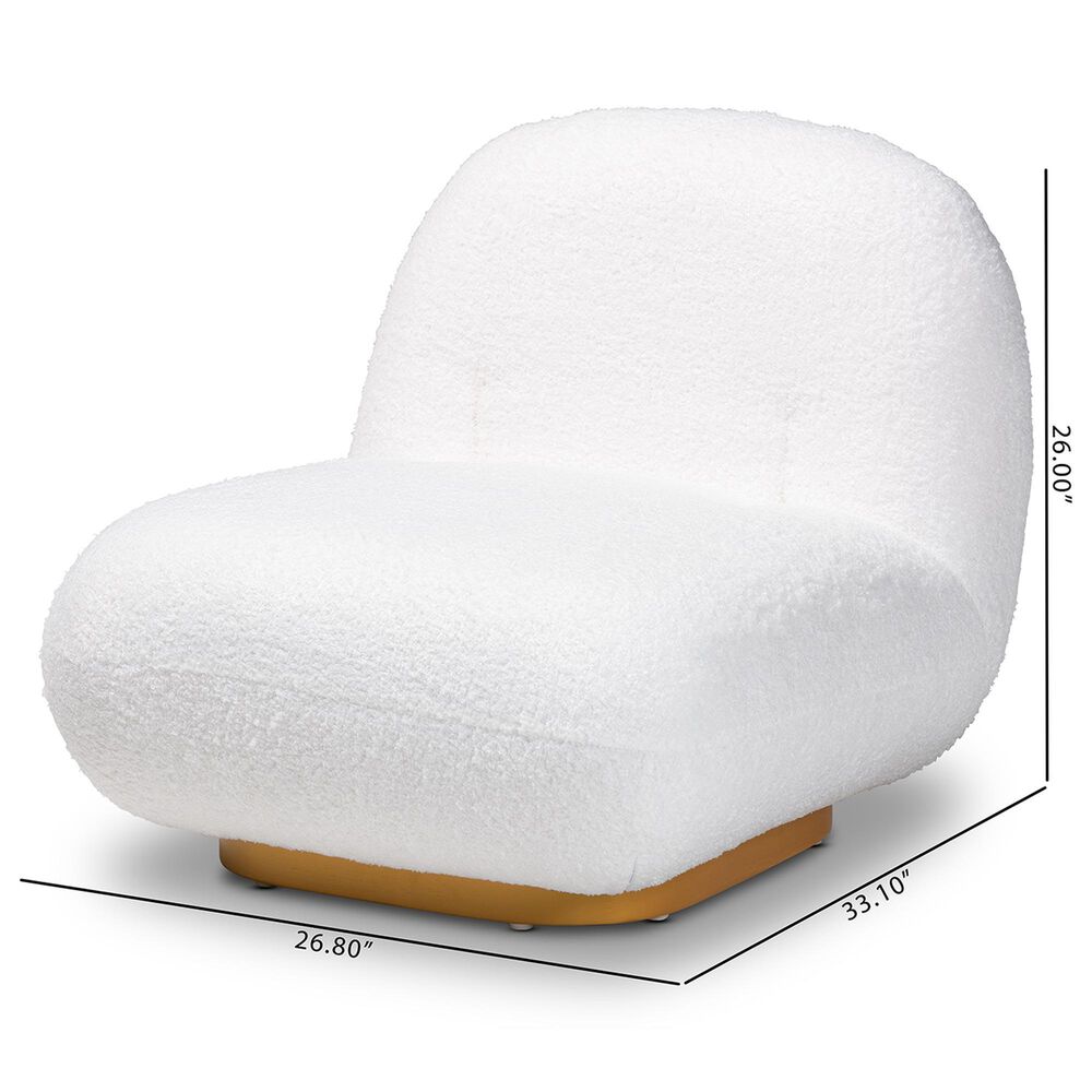 Baxton Studio Paiva Accent Chair in White, , large