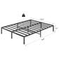 Hearth and Haven Full Metal Platform Bed Frame in Black, , large