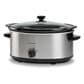 Toastmaster 7-Quart Oval Slow Cooker in Stainless Steel and Black, , large