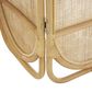 Maple and Jade 3-Panel Arched Oval Partition Room Divider Screen in Light Brown, , large