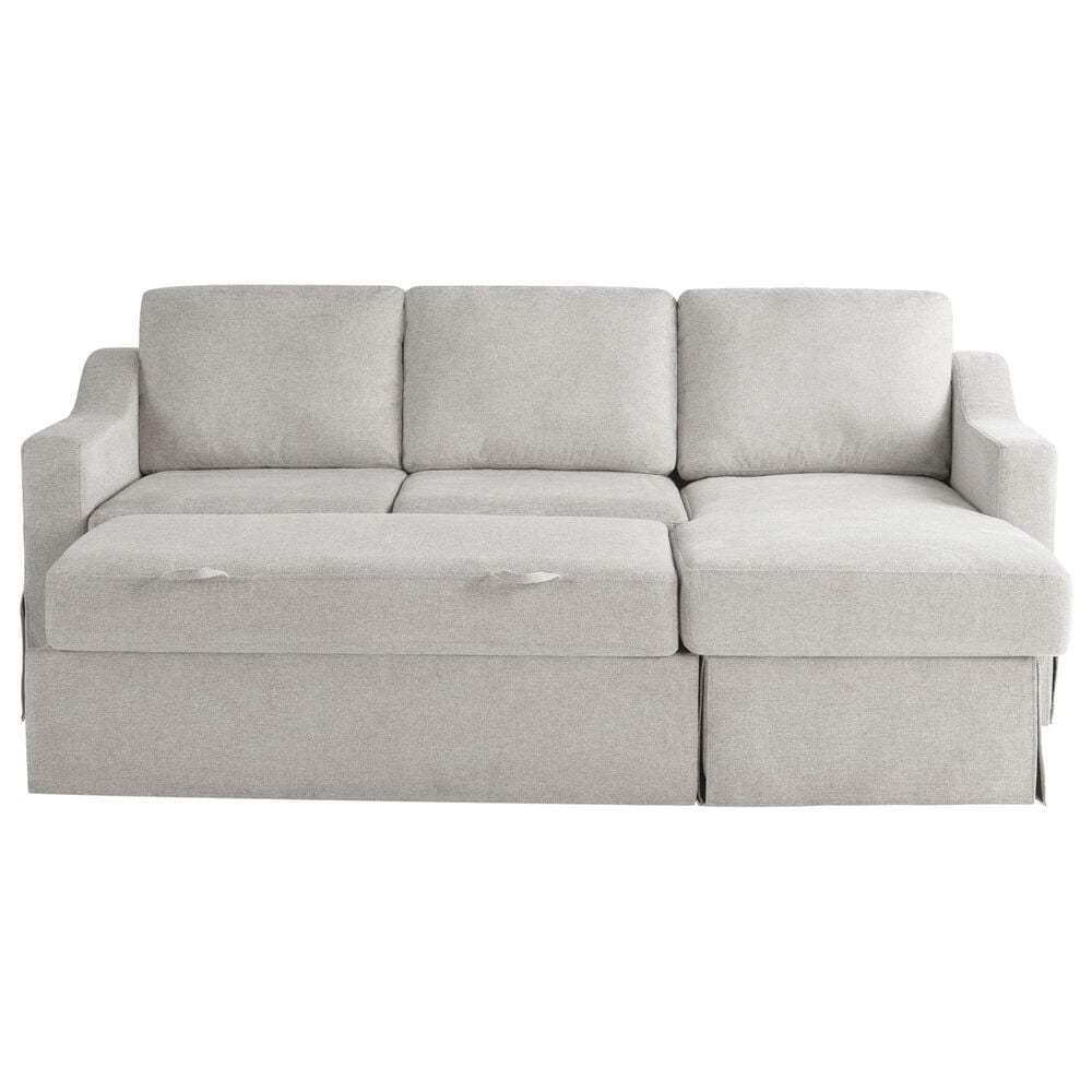 Lifestyle Solutions Haddington Stationary Convertible Sofa with Chaise in Linen, , large