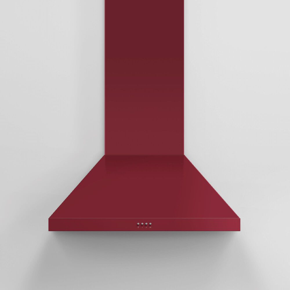 Fisher &amp; Paykel 30&quot; Classic Wall Hood with Pyramid Chimney in Red, , large