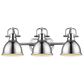 Golden Lighting Duncan 3-Light Bath Vanity in Chrome with Chrome Shades, , large
