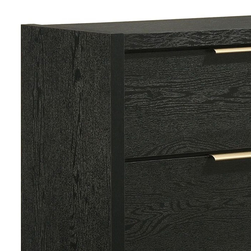 Mayberry Hill South Bed 5 Piece King Panel Bedroom Set in Black, , large