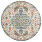 Safavieh Madison MAD447F 5" Round Grey and Light Blue Area Rug, , large