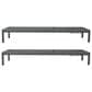 Hearth and Haven Cape Coral Outdoor Chaise Lounge with Adjustable Backrest and Wheels in Gray (Set of 2), , large