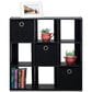 HOMLUX 9-Cube Standing Bookshelf with Bins in Espresso, , large