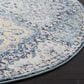 Safavieh Evoke EVK274C 5"1" Round Light Blue and Ivory Area Rug, , large