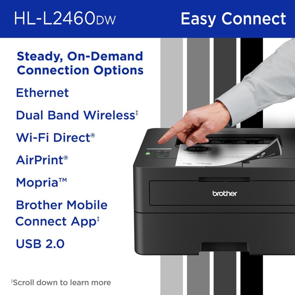 Brother Wireless Compact Monochrome Laser Printer in Black, , large
