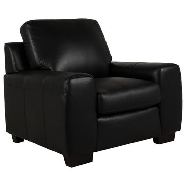 North American Leather Co Vantage Leather Chair in Raven, , large