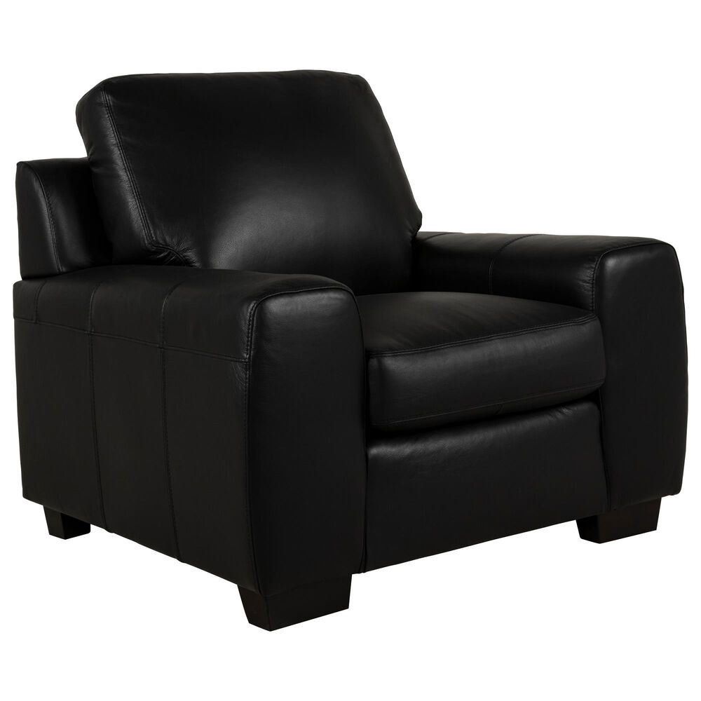 North American Leather Co Vantage Leather Chair in Raven, , large