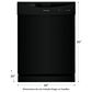 Frigidaire 24" Built-In Dishwasher with 5 Level Wash System in Black, , large