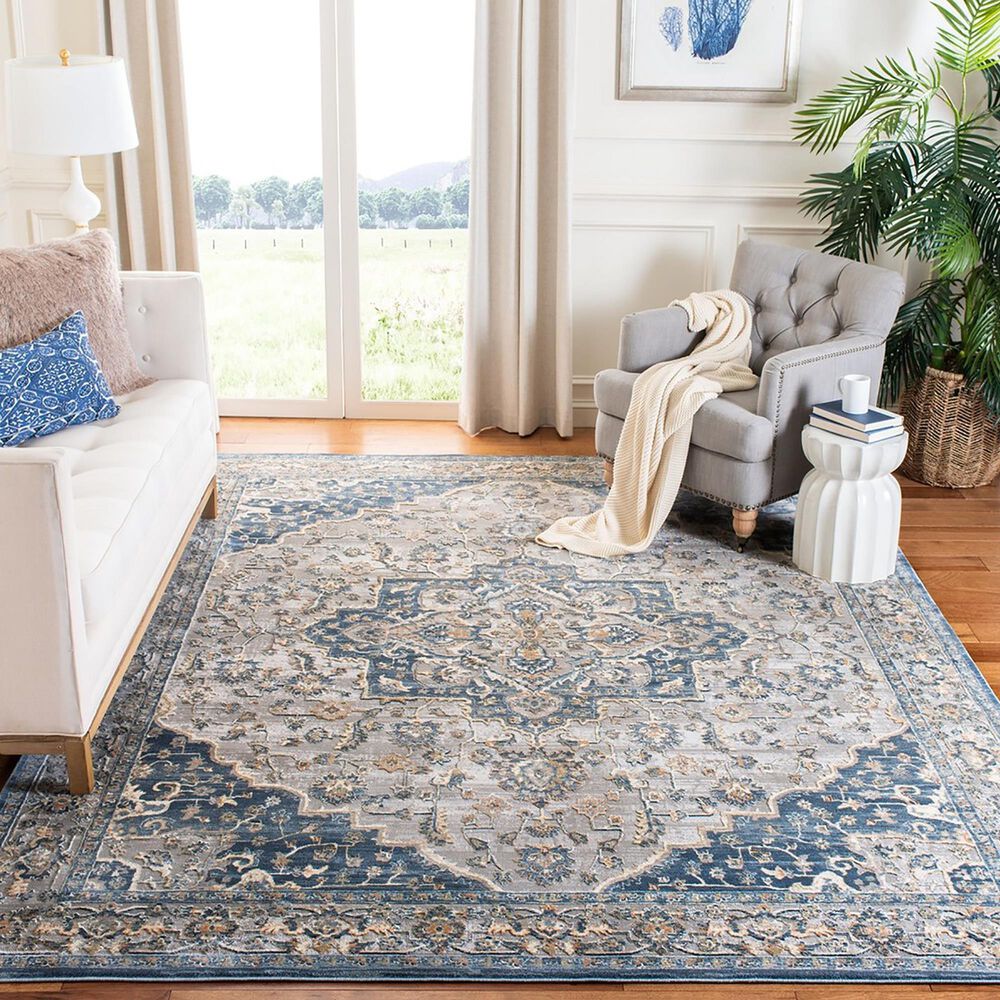 Safavieh Martha Stewart Cosmopolitan Peak 5&#39;3&quot; x 7&#39;6&quot; Cream and Blue Area Rug, , large