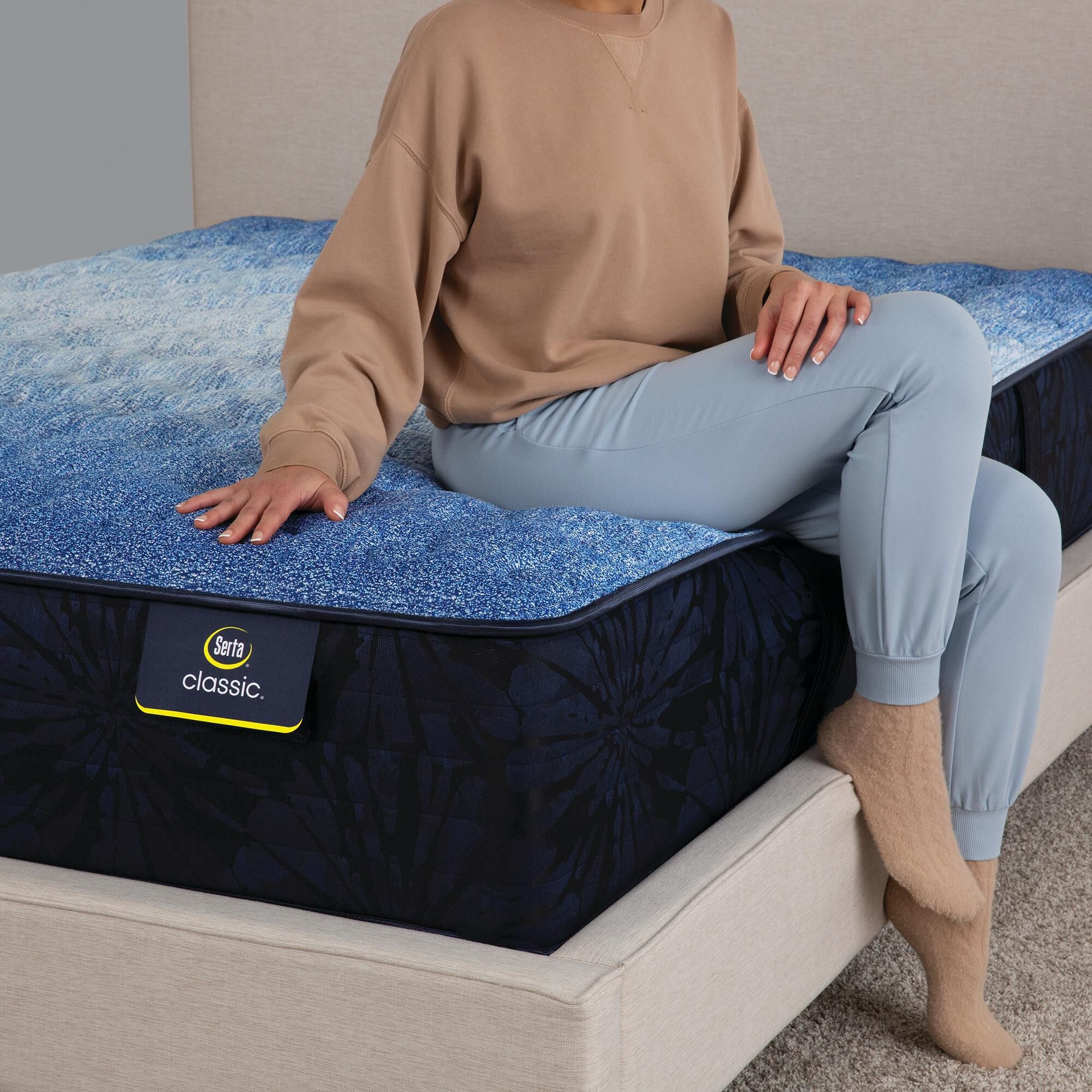 Serta Brecon Firm Twin Mattress with Low Profile Box Spring