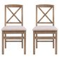 Linon Home Decor Triena X-Back Side Chair in Grey Wash (Set of 2), , large